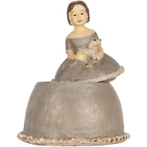 Clayre & Eef Декорація Жінка 19x16x22 см Бежево-Сіра