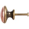 Clayre & Eef 66281BU Дверна ручка Червоно-золотиста Ø 3x3 см / S3 см