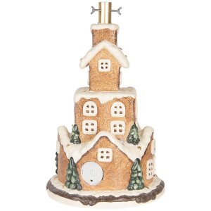 Підставка для ялинки Clayre & Eef 5MG0093 Ø 35x57 см коричнево-біла