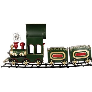 Clayre & Eef Декоративный поезд 77x15x31 см, зеленый