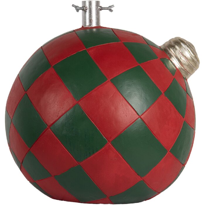 Clayre & Eef 6MG0118 Підставка для ялинки 42x42x43 см Червоно-зелена