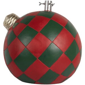 Clayre & Eef 6MG0118 Підставка для ялинки 42x42x43 см Червоно-зелена