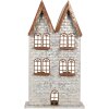 Свічник Будинки Clayre & Eef 30x13x54 см Сірий