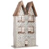 Свічник Будинки Clayre & Eef 30x13x54 см Сірий