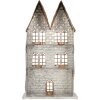 Свічник Будинки Clayre & Eef 30x13x54 см Сірий