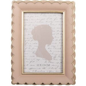 Clayre & Eef Фоторамка 15x3x20 см 10x15 см Рожеве золото