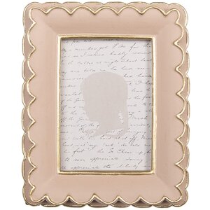 Clayre & Eef 2F1311 Фоторамка 10x2x13 см / 6x9 см Рожеве Золото