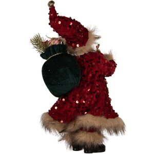 Clayre & Eef 66322 Декоративная фигурка Санта Клаус 16x12x31 см