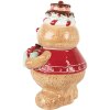 Clayre & Eef 6CE2214 Банка для сипучих продуктів 17x14x24 см коричнево-червона