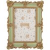 Clayre & Eef 2F1354S Фоторамка 15x21 см 10x15 см Зеленая/Золотистая