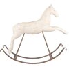 Clayre & Eef Декоративний гойдалка-коник 61x15x51 см Білий