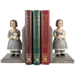 Clayre & Eef 6PR5552 Подставка для книг 2 шт. 23x11x20 см Серый