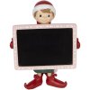Clayre & Eef Эльф с грифельной доской 18x15x23 см, красный, черный