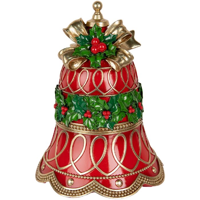 Clayre & Eef Декоративный колокольчик красный и зеленый 32x41 см