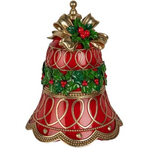 Clayre & Eef Декоративный колокольчик красный и зеленый 32x41 см