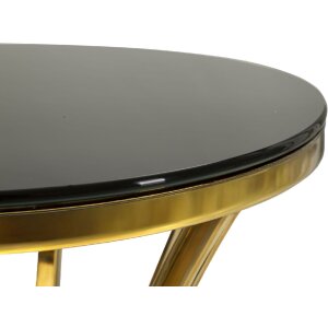Приліжковий столик Shanty високий Ø 40x81 см золотий чорний