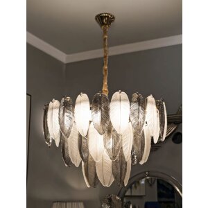 Стельовий світильник Leafy багатокольорове скло, залізо Ø 60x40-87 cm 9xE14