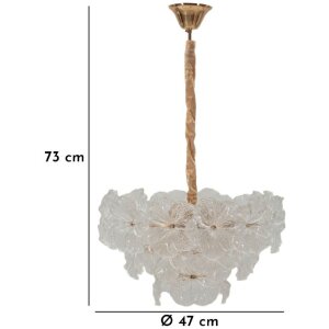 Потолочный светильник Mauro Ferretti Ibiscus многоцветный Ø 47x30-73 см 5xE14