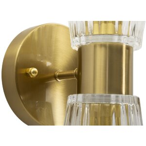 Настінний світильник Prague gold transparent 11x16x40 см 2xE14