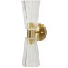 Настінний світильник Prague gold transparent 11x16x40 см 2xE14