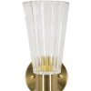 Настінний світильник Prague gold transparent 11x16x40 см 2xE14