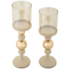 Mauro Ferretti Подсвечники Glassy creme – набор из 2 шт Ø 10x32 и Ø 10x36 см