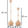 Mauro Ferretti Slimmy Rosa – Набір свічників 2 шт. Ø8x26 см, Ø8x37 см