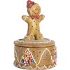 Clayre & Eef Коробка с пряниками Ø 7x11 см, коричневая