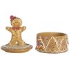 Clayre & Eef Коробка с пряниками Ø 7x11 см, коричневая