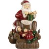 Clayre & Eef Фигурка Санта Клаус с детьми 17x13x18 см, Красный
