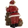 Clayre & Eef Фигурка Санта Клаус с детьми 17x13x18 см, Красный