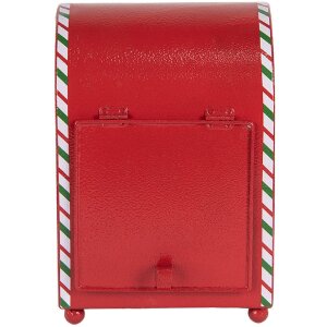 Clayre & Eef Поштова скринька 14x13x19 см Червоно-біла