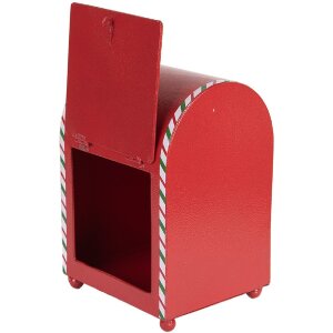 Clayre & Eef Поштова скринька 14x13x19 см Червоно-біла