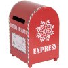 Clayre & Eef Поштова скринька 14x13x19 см Червоно-біла