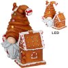 Clayre & Eef 6PR5309 Декоративний гном з LED 14x9x15 см коричнево-синій