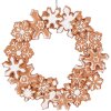 Clayre & Eef 6PR5321 Декоративний підвісний вінок Ø 18x2 см коричнево-білий