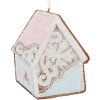 Clayre & Eef 6PR5341 Підвіска Будинок Блакитно-Рожева 9x1x10 см