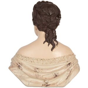 Clayre & Eef 6PR5562 Декоративна бюста жінка 18x11x21 см Бежево-коричнева