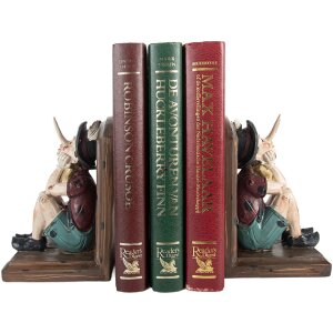 Підставки для книг Clayre & Eef 2 шт. 24x11x17 см коричнево-бежеві