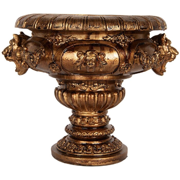 Clayre & Eef 6PR5582 Квітковий горщик 26x22x21 см золотистий