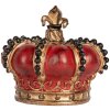 Clayre & Eef 6PR5583 Декоративна корона 13x11 см червоно-золота