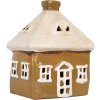 Clayre & Eef Декоративный домик 12x9x14 см коричнево-бежевый