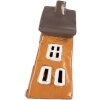 Clayre & Eef Декорація Будинок 16x11x22 см Сіро-Помаранчевий