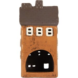 Clayre & Eef Декоративный домик 12x10x23 см оранжево-серый
