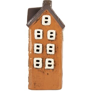 Clayre & Eef Декоративный домик 12x10x23 см оранжево-серый