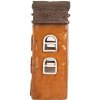 Clayre & Eef 6MG0124 Декорація Будинок 20x15x34 см Помаранчево-Сірий