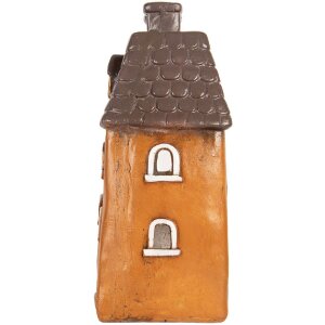 Декорація Будинок Clayre & Eef 23x17x37 см Сіро-Помаранчевий