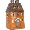 Декорація Будинок Clayre & Eef 23x17x37 см Сіро-Помаранчевий