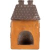 Декорація Будинок Clayre & Eef 23x17x37 см Сіро-Помаранчевий