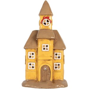 Clayre & Eef Декоративний будинок 23x17x43 см жовто-коричневий